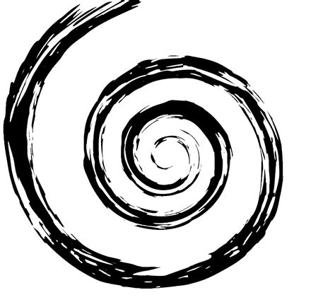Ink black spiral magic guide